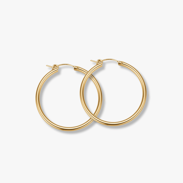 27mm gold filled hoop earrings 