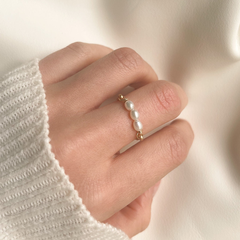Perla Trio Ring (14k Gold Filled) - xohanalei