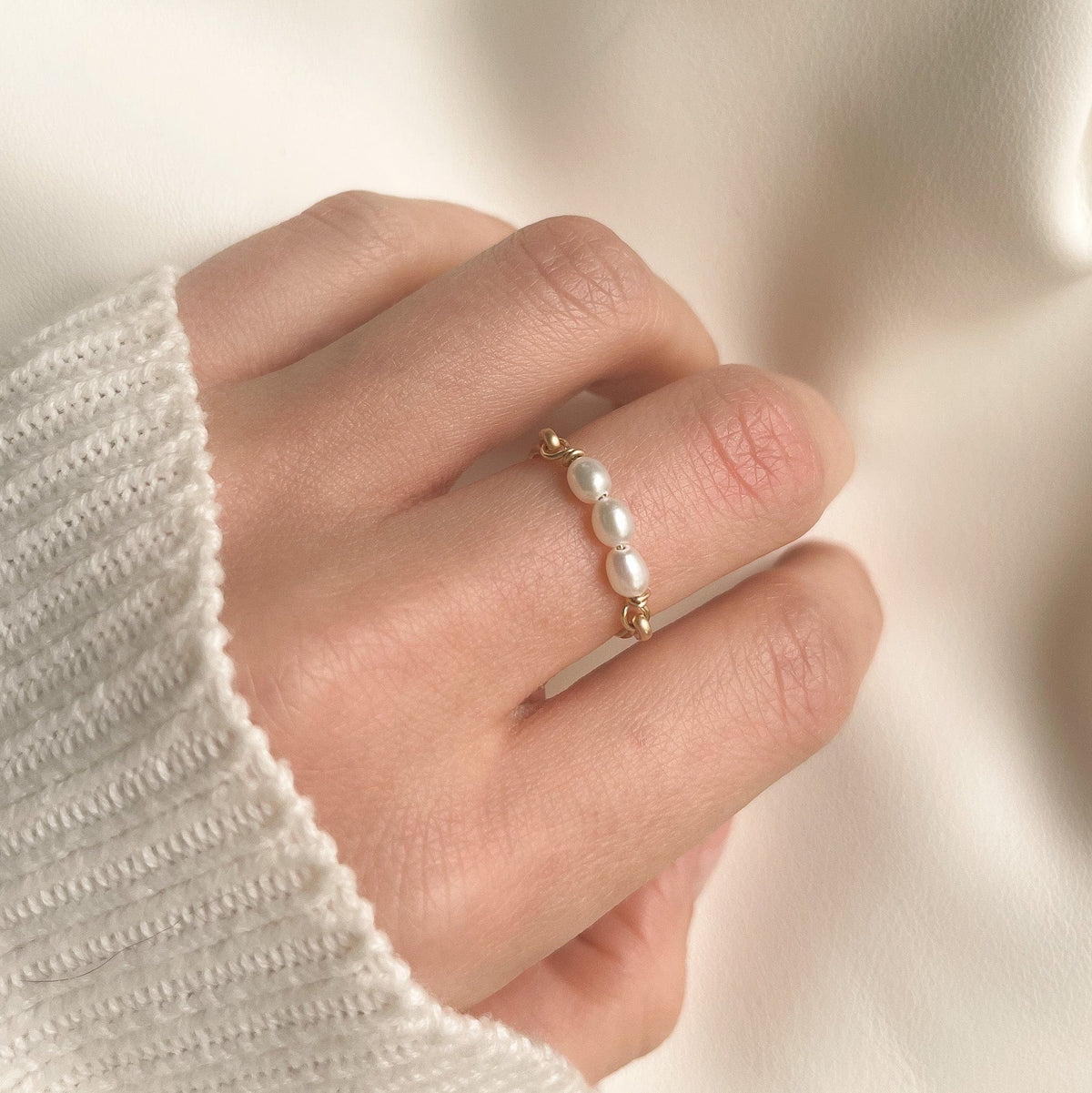 Perla Trio Ring (14k Gold Filled) - xohanalei