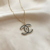 Crystal CC Box Chain Necklace