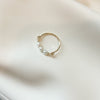 Anello Perla Trio (riempito in oro 14k)