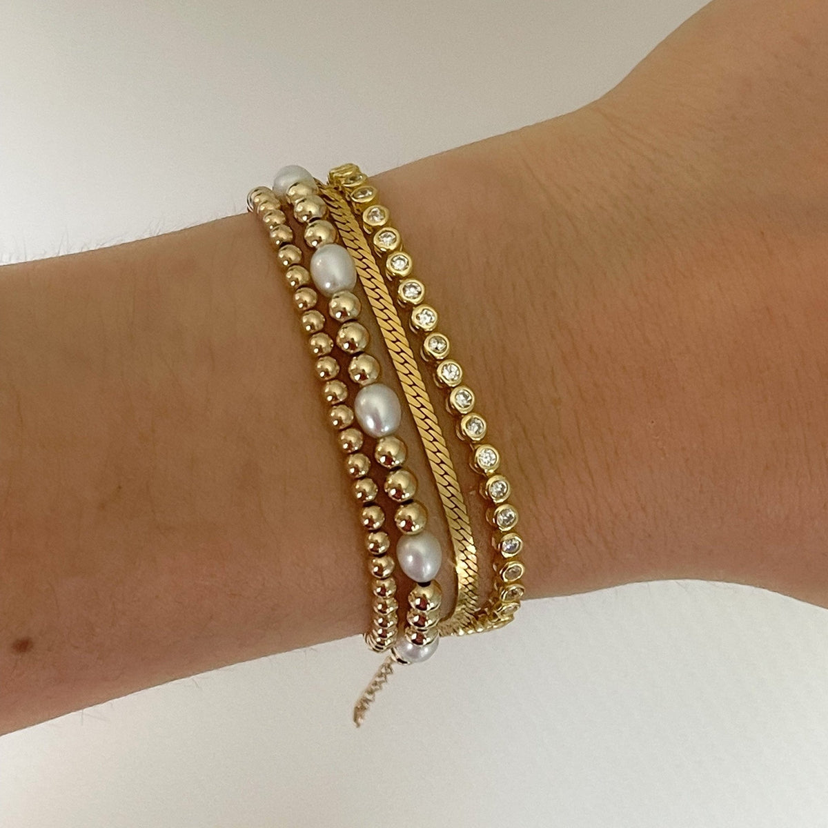 Amalfi Beaded Bracelet (14k Gold Filled) - xohanalei