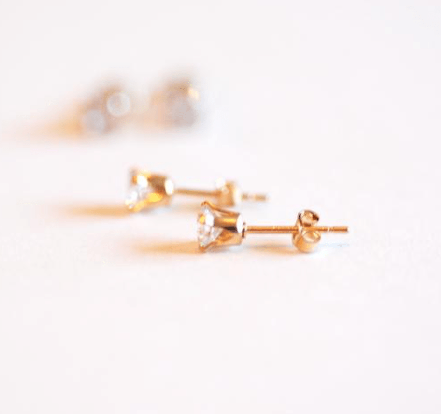 14k Gold Filled Cz Studs - xohanalei