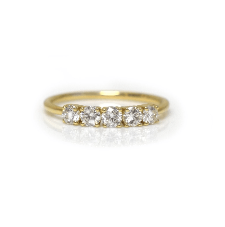 14k Gold 3mm Diamond Band