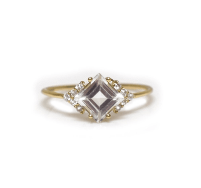 14kt Gold Topaz and Diamond Ring