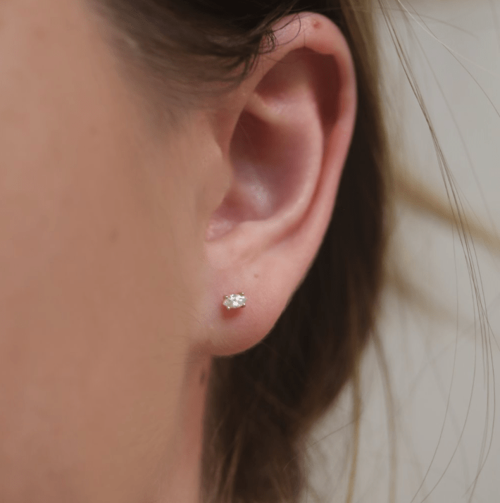 14k Diamond Marquise Studs - xohanalei