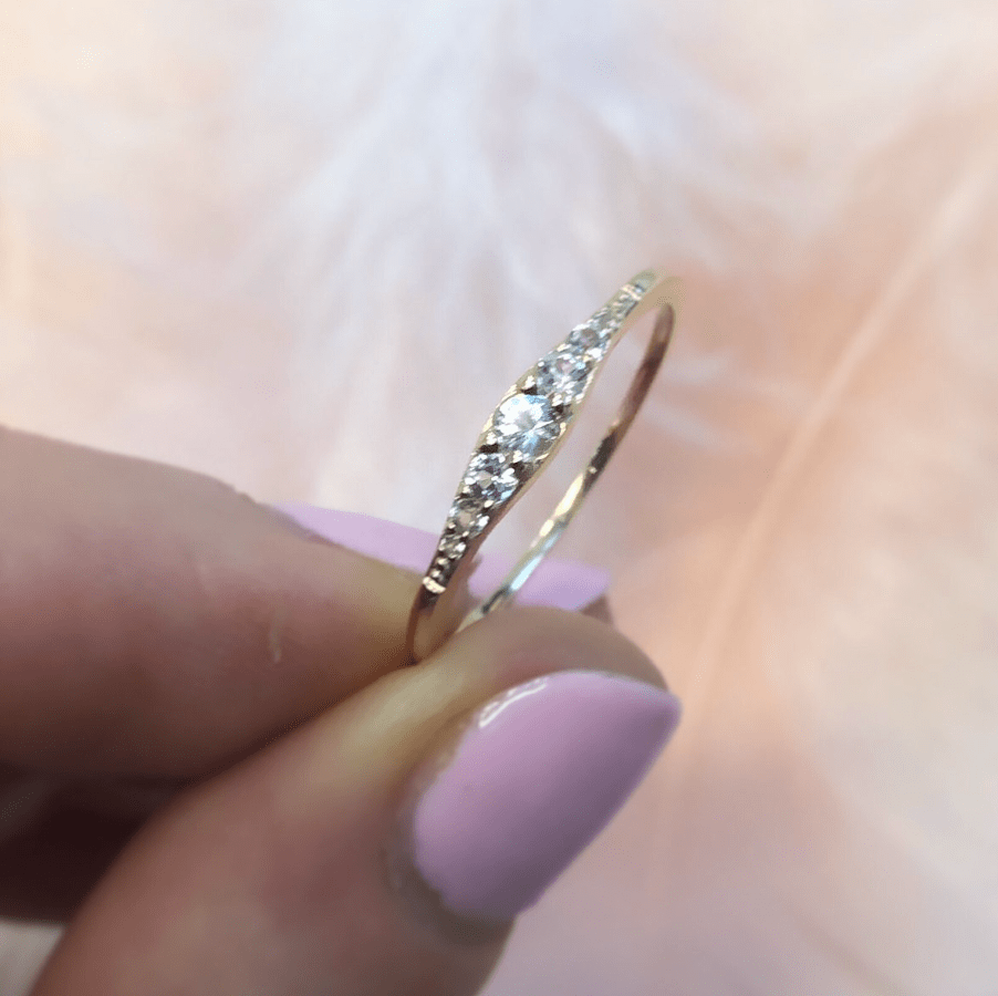 9k White Sapphire Ring - xohanalei