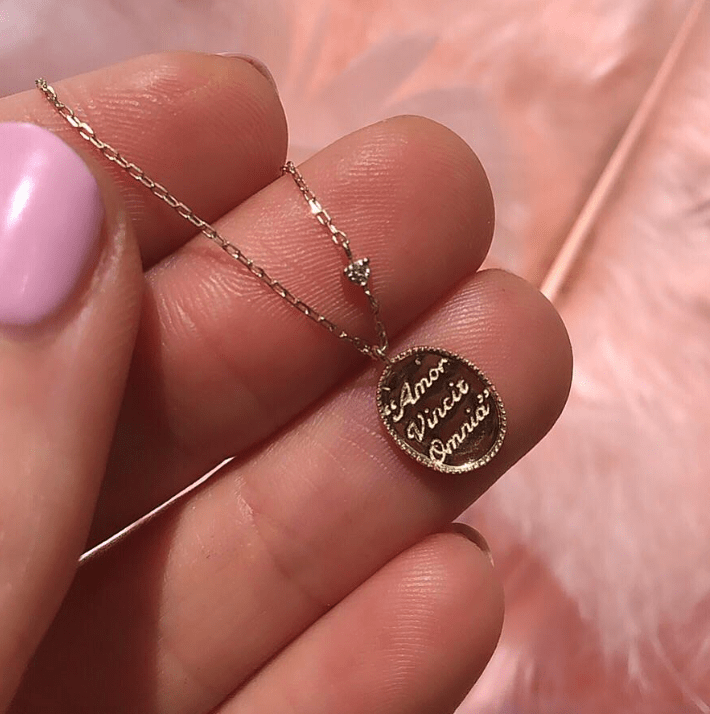 14k Gold "Love Conquers All" Necklace - xohanalei