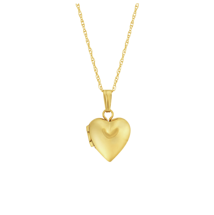 14K Solid Gold Small Heart Locket - xohanalei