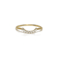 14k Solid Gold Diamond Arc Ring