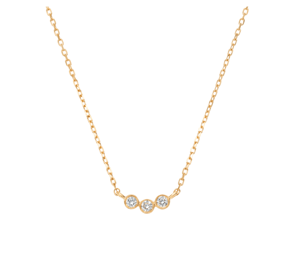 14k Diamond Trio Necklace - xohanalei