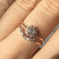 14k Gold and Diamond Sunflower Ring - xohanalei