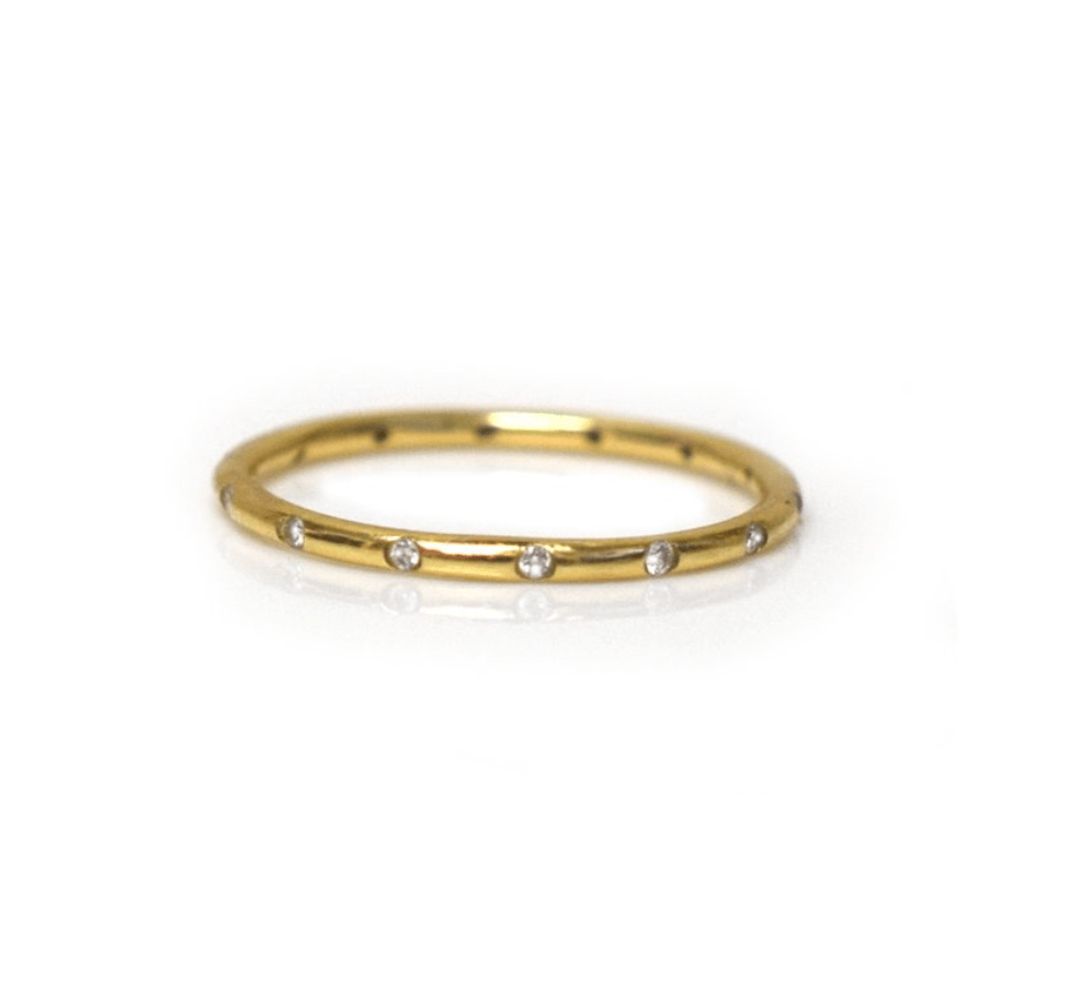 14k Gold Diamond Eternity Band - xohanalei