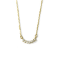 14k Curved Diamond Bar Necklace