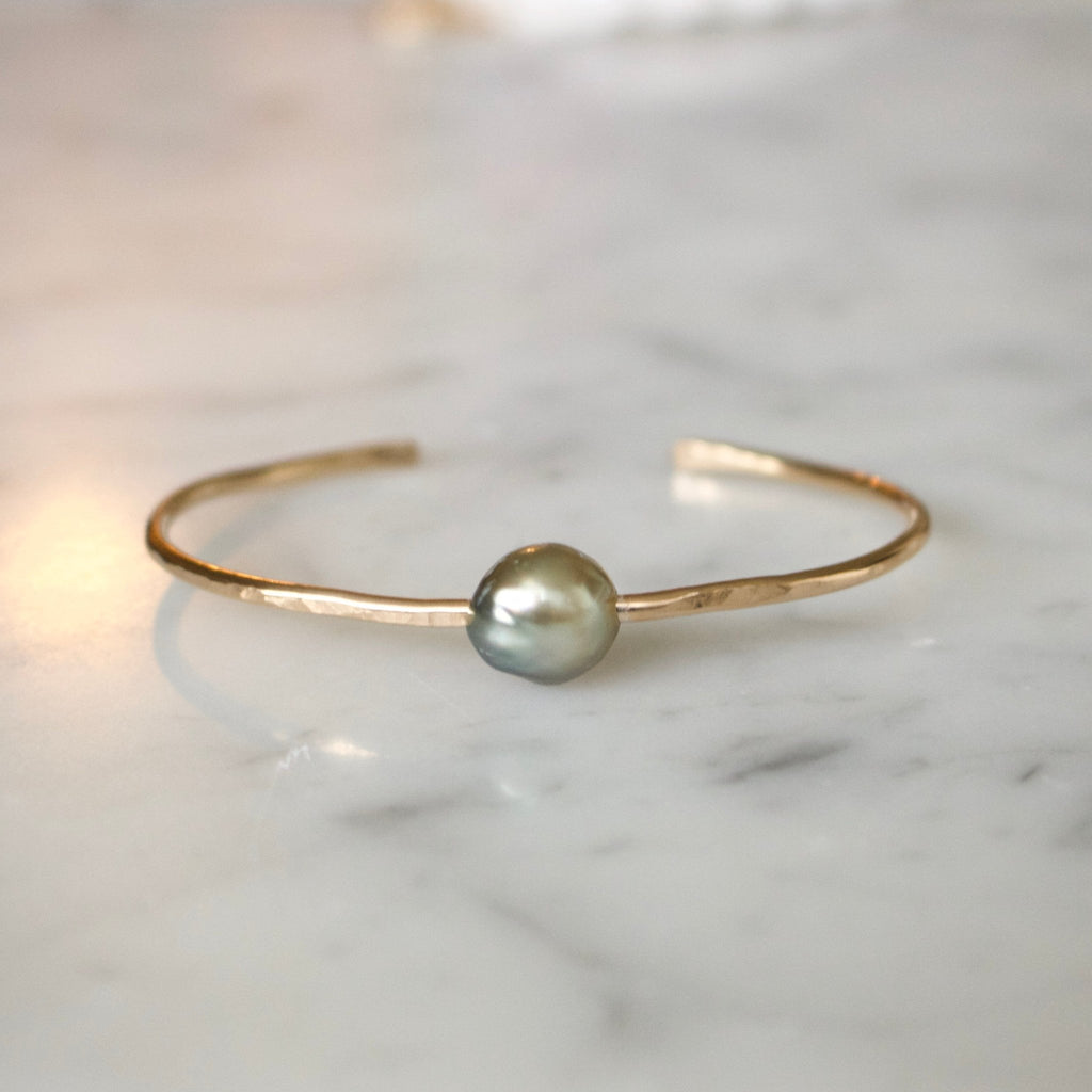 Tahitian Pearl Cuff Bracelet - xohanalei