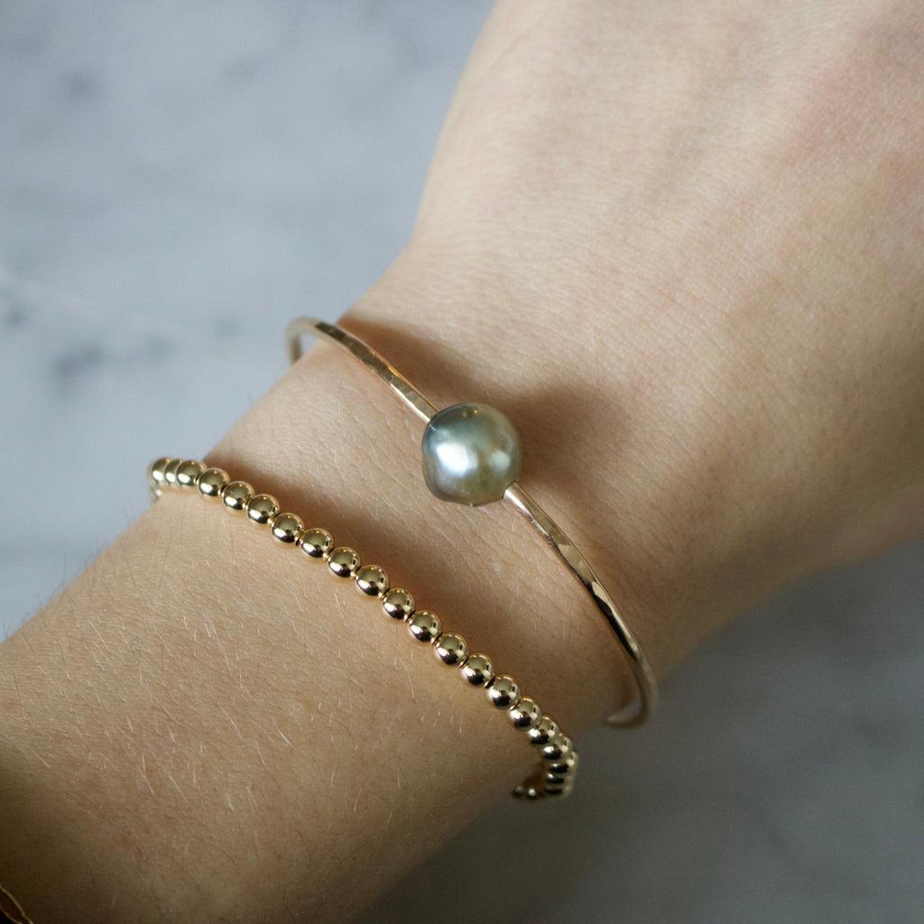 Tahitian Pearl Cuff Bracelet - xohanalei