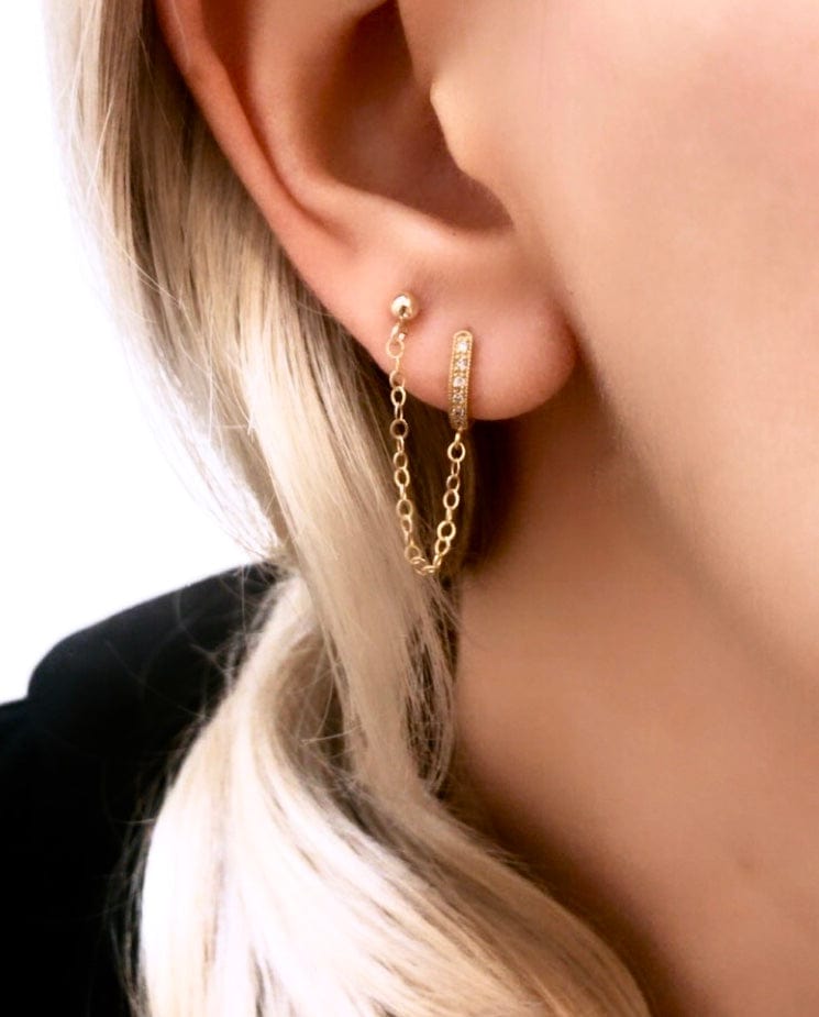 Huggie Chain Earring - xohanalei