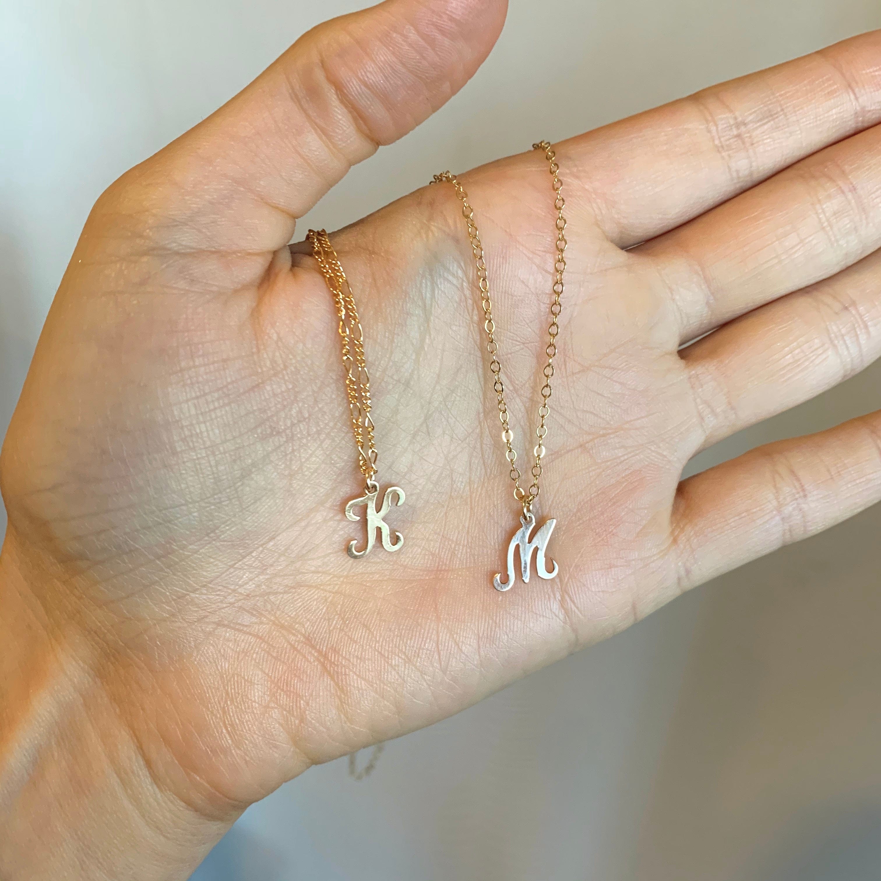 Cursive sales initial necklace