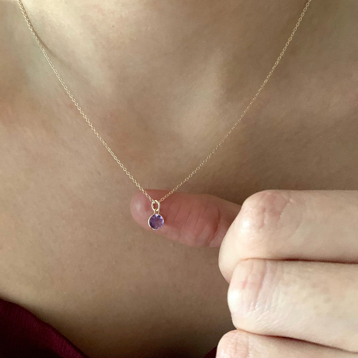 14k Gold Amethyst Necklace - xohanalei