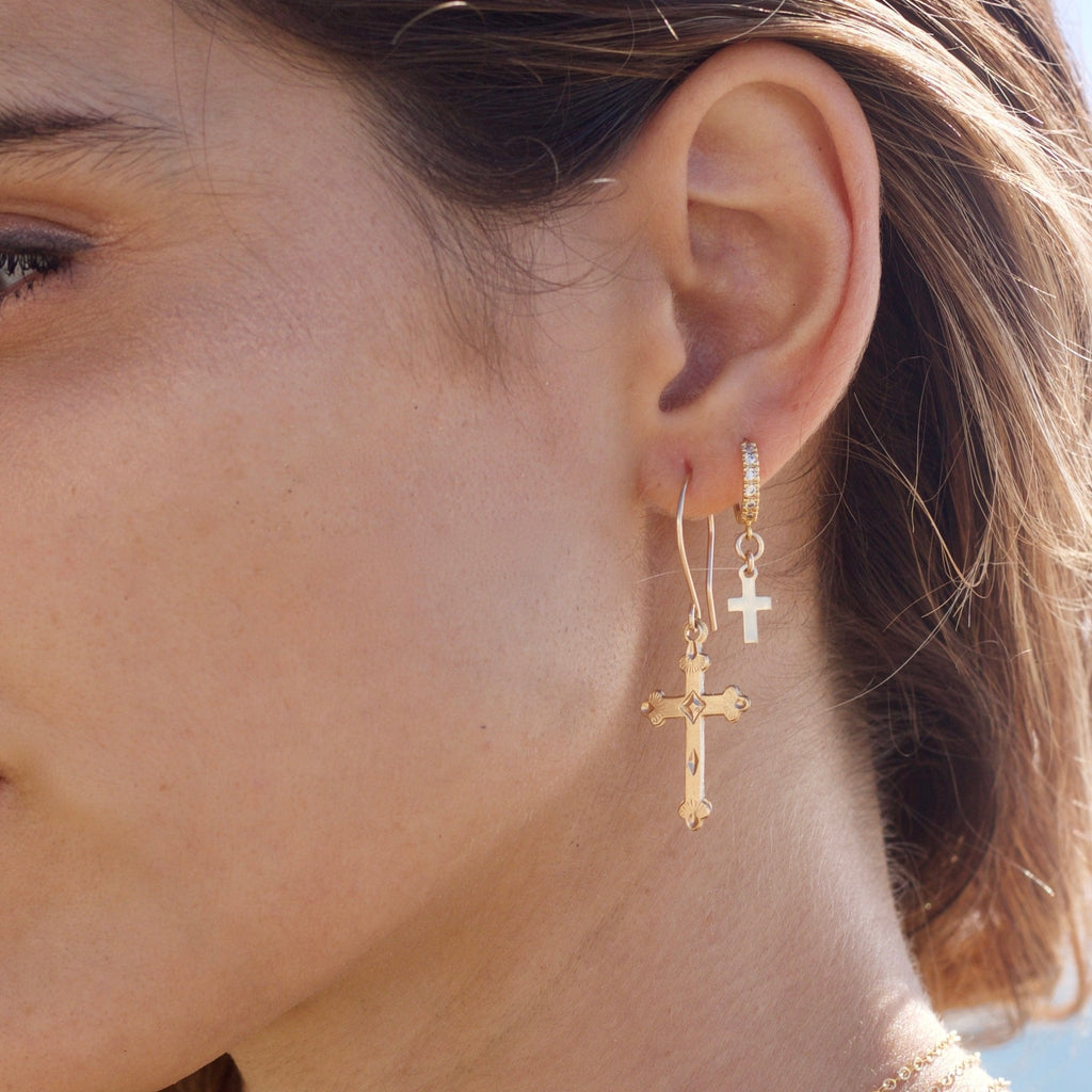Ornate Cross Earrings - xohanalei