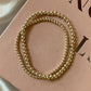 Gold Filled Beaded Bracelet Set (3mm+4mm)