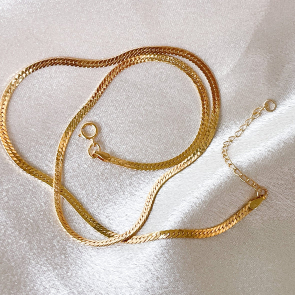 Herringbone Chain 14k Gold Filled (2.5mm)