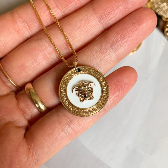 Vintage Medusa Coin Necklace