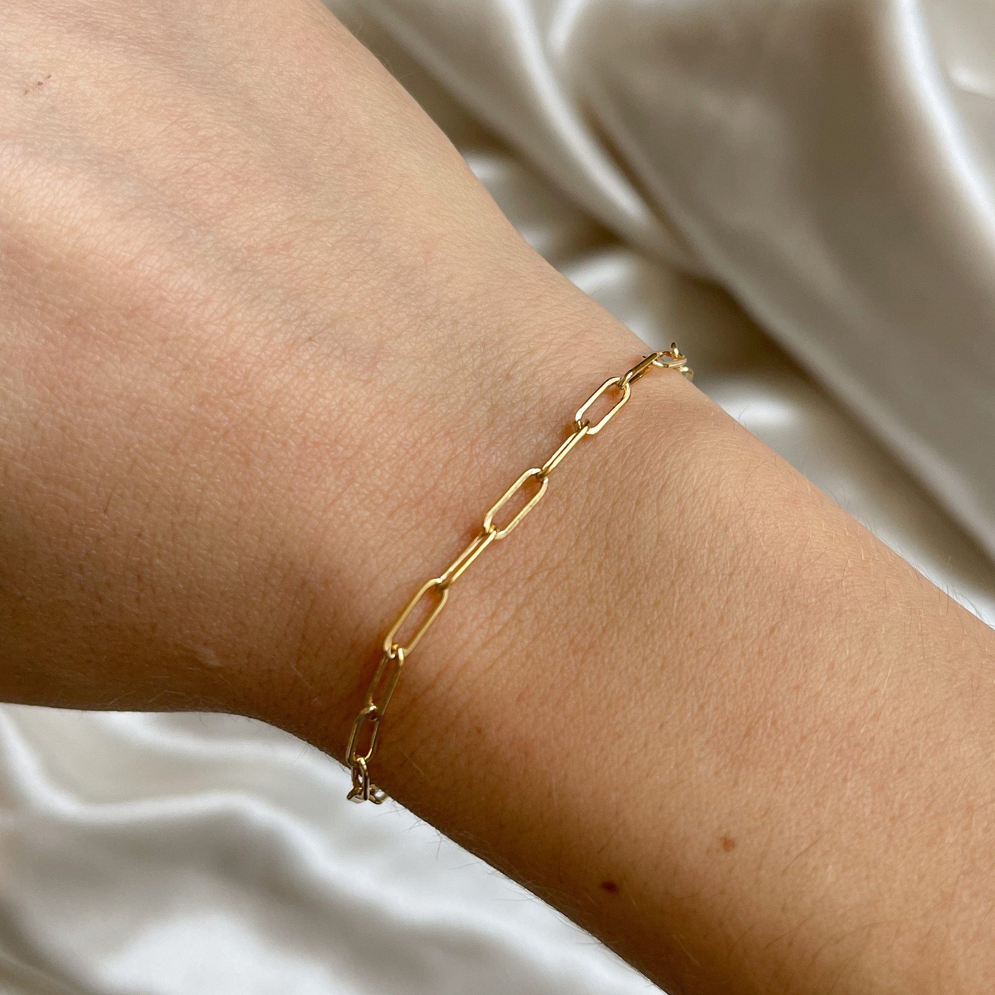 bold link bracelet for men in gold filled, waterproof