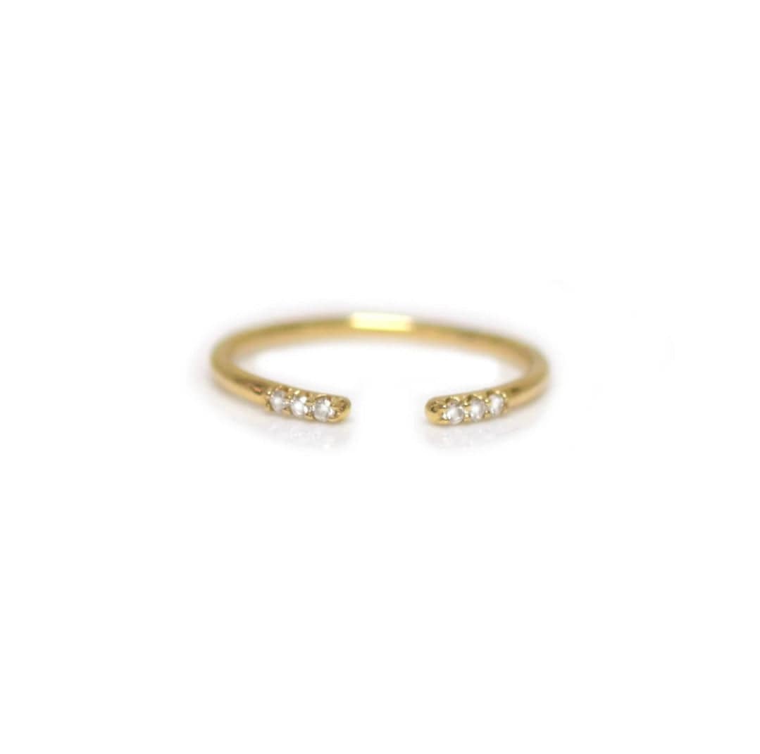 14k Open Diamond Ring - xohanalei