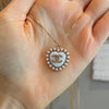 Collier coeur de perles CC vintage