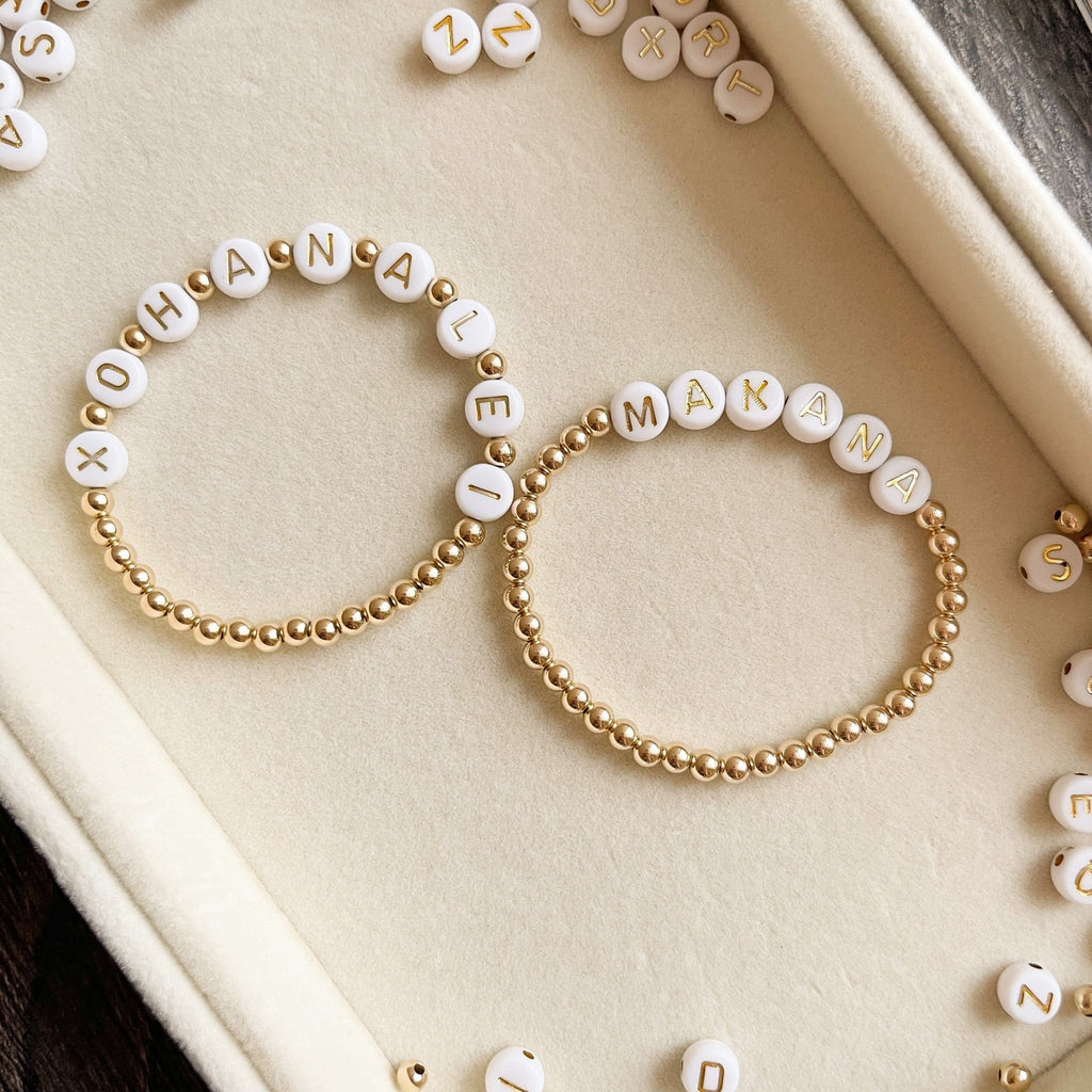 Gold filled Name Bracelet - xohanalei