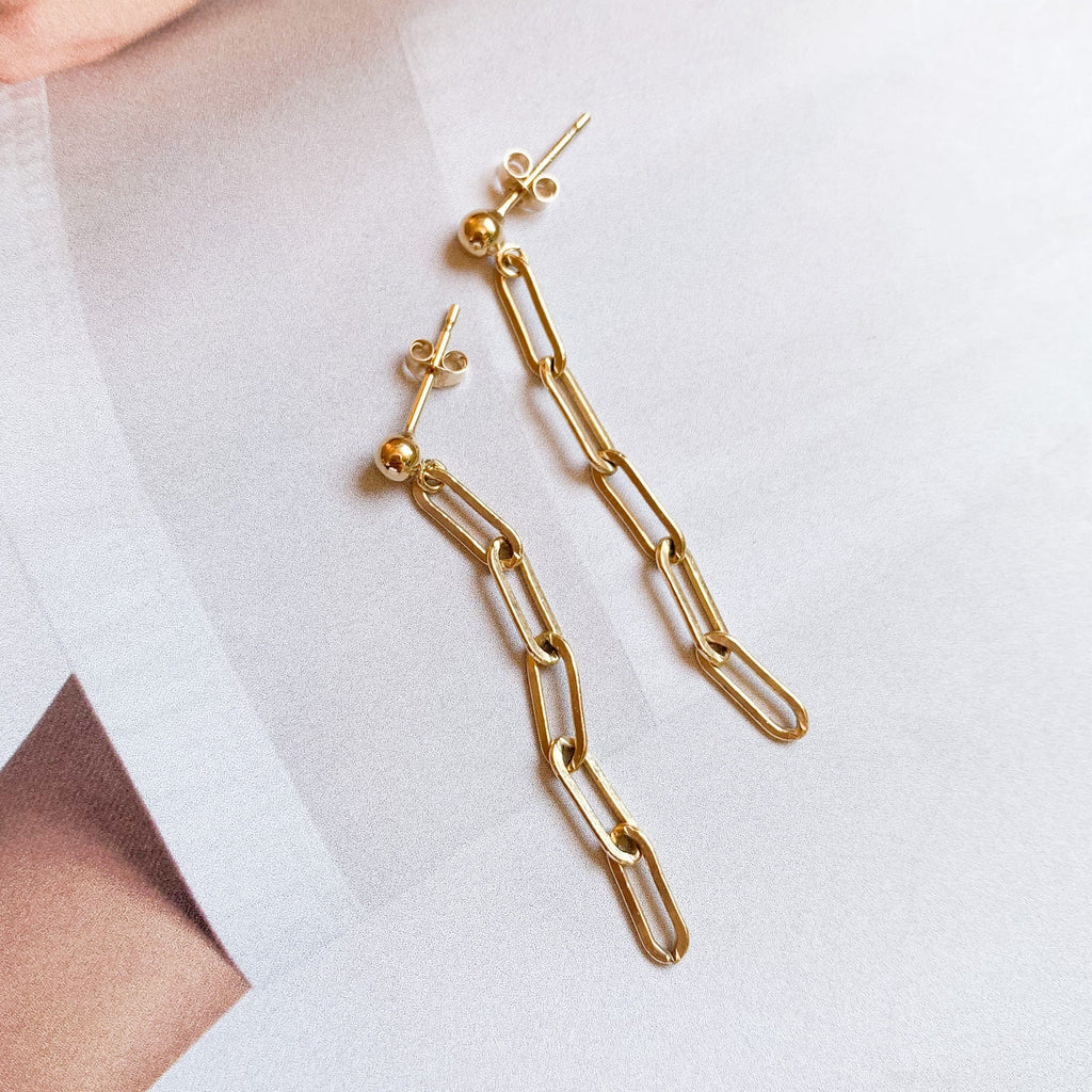Link Chain Studs 14k GF