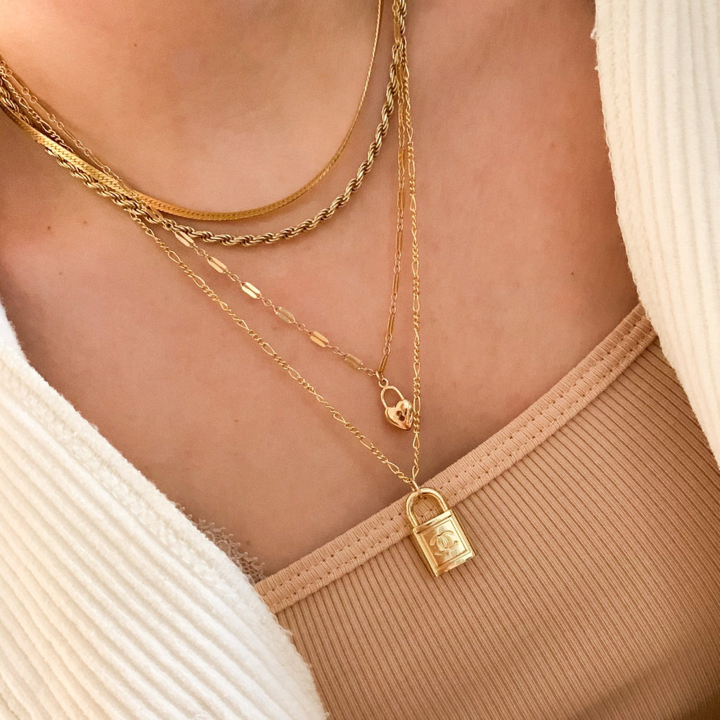 Petite Heart Lock Necklace - xohanalei