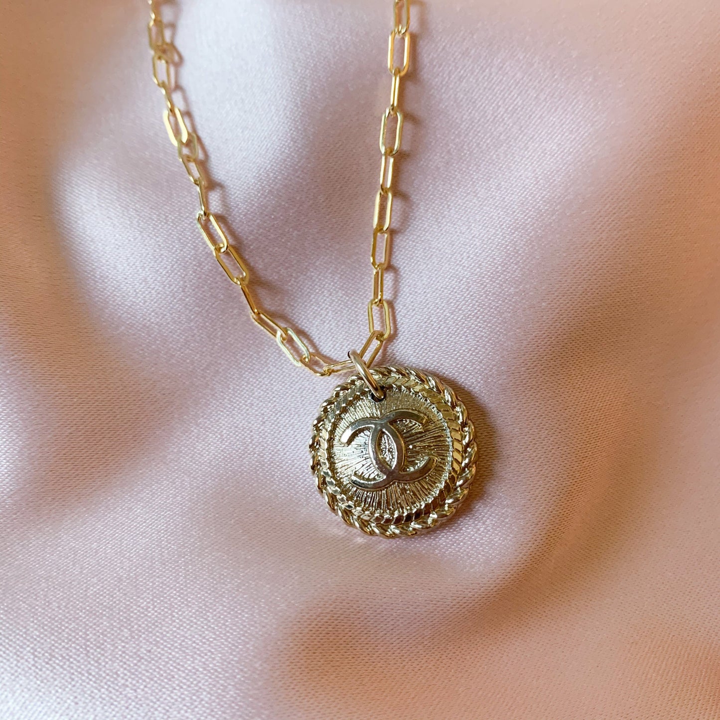 Gold Vintage CC Necklace