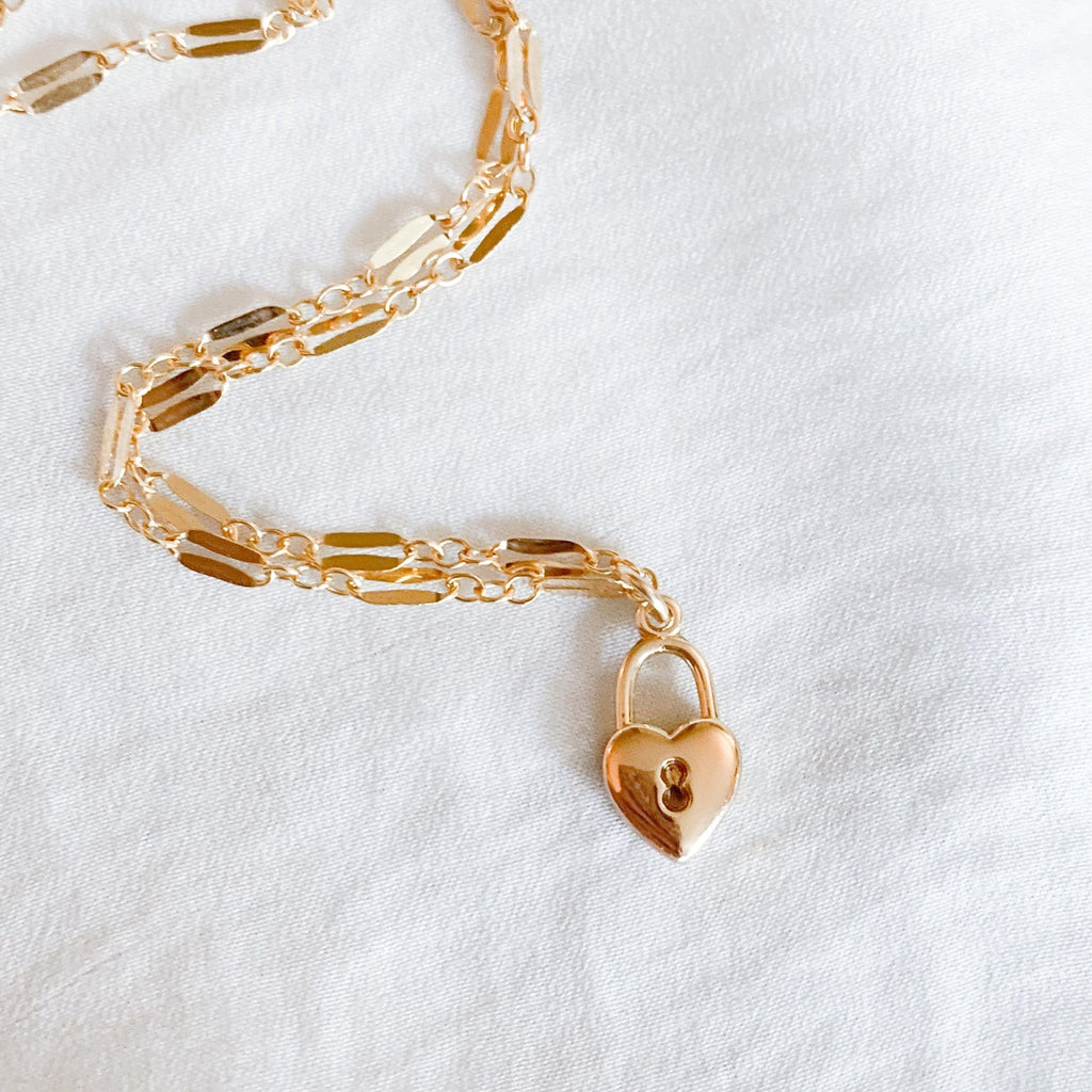 Petite Heart Lock Necklace - xohanalei