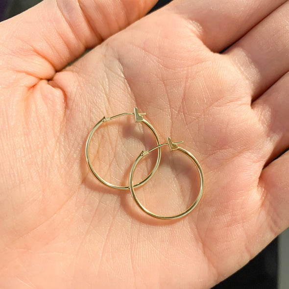 20mm 14k Gold Hoops