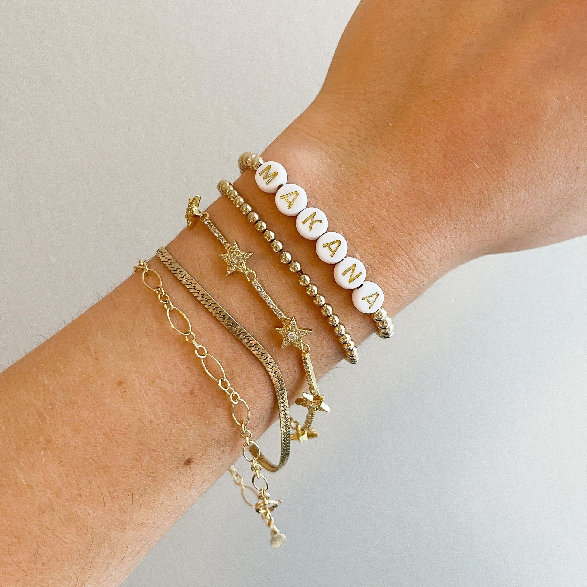 Gold filled Name Bracelet - xohanalei