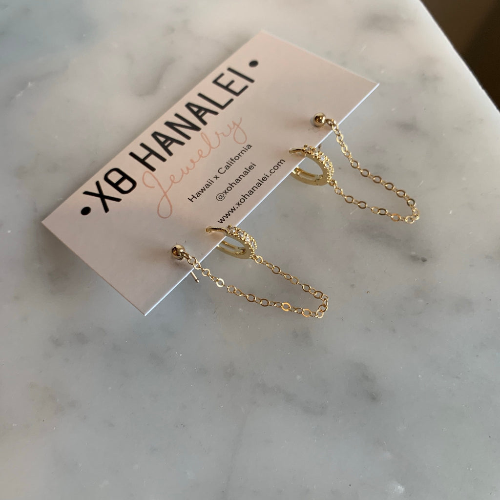 Huggie Chain Earring - xohanalei
