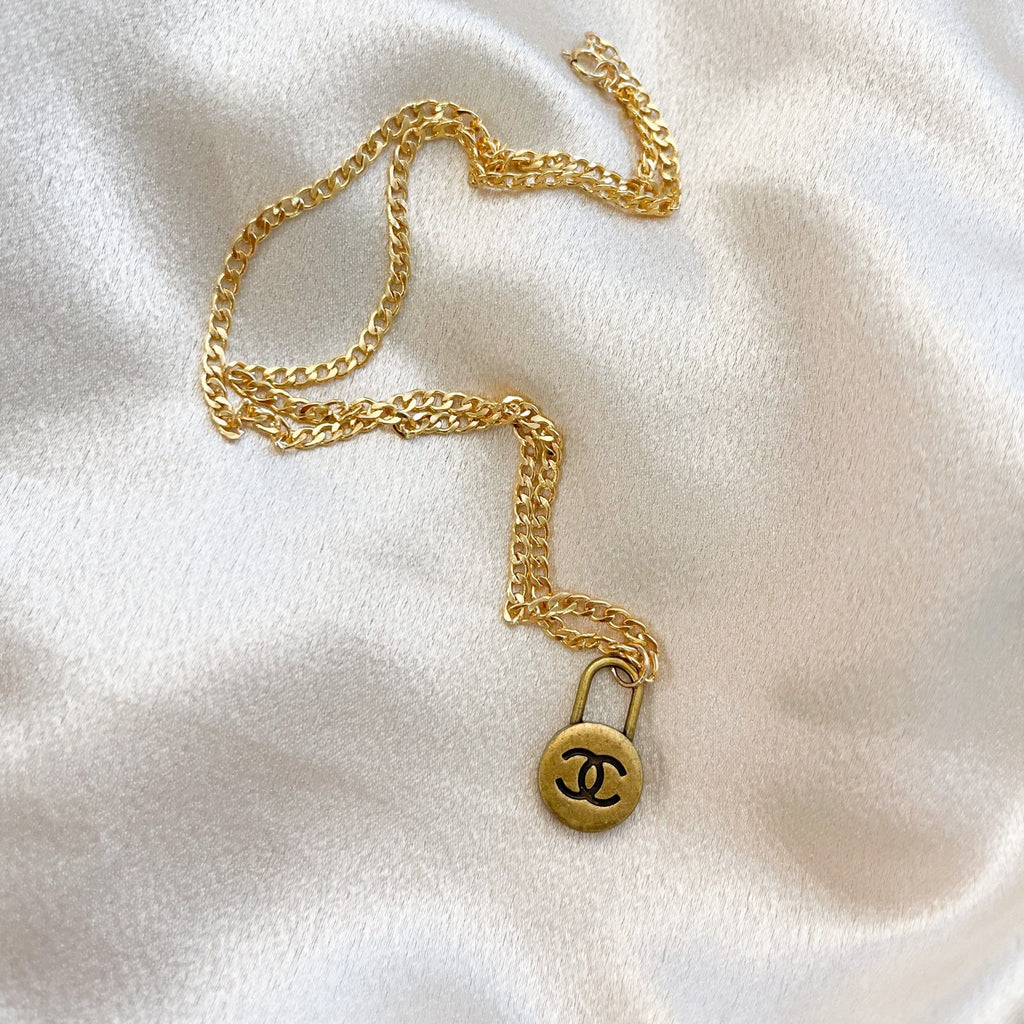 Repurposed/Vintage CC Lock Necklace - xohanalei