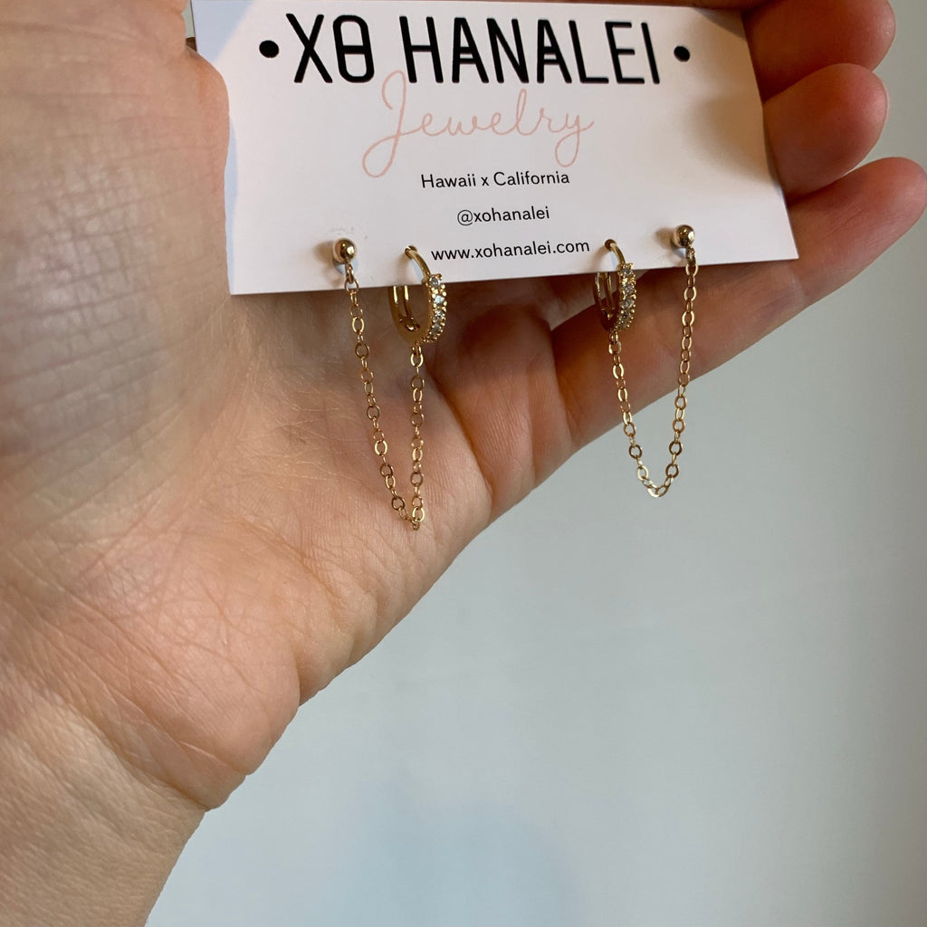 Huggie Chain Earring - xohanalei