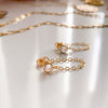 Gold Filled Cz Chain Huggies - xohanalei