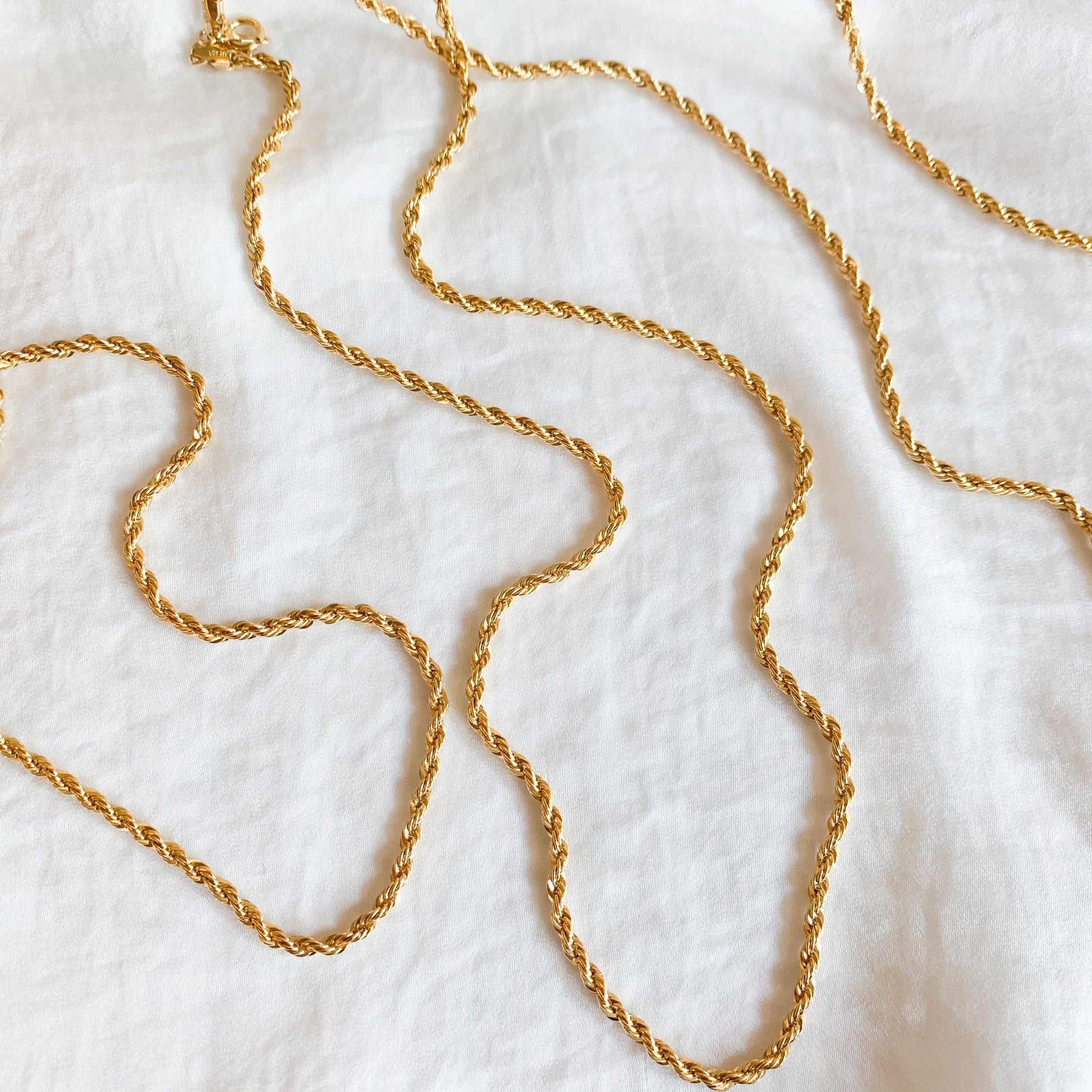 Catena a corda riempita in oro 14k (2,5 mm)