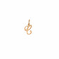 14k Solid Gold Cursive Initial Charm