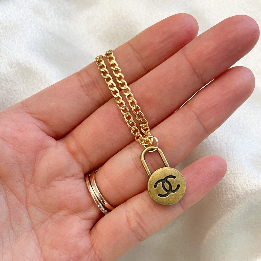 Repurposed/Vintage CC Lock Necklace - xohanalei