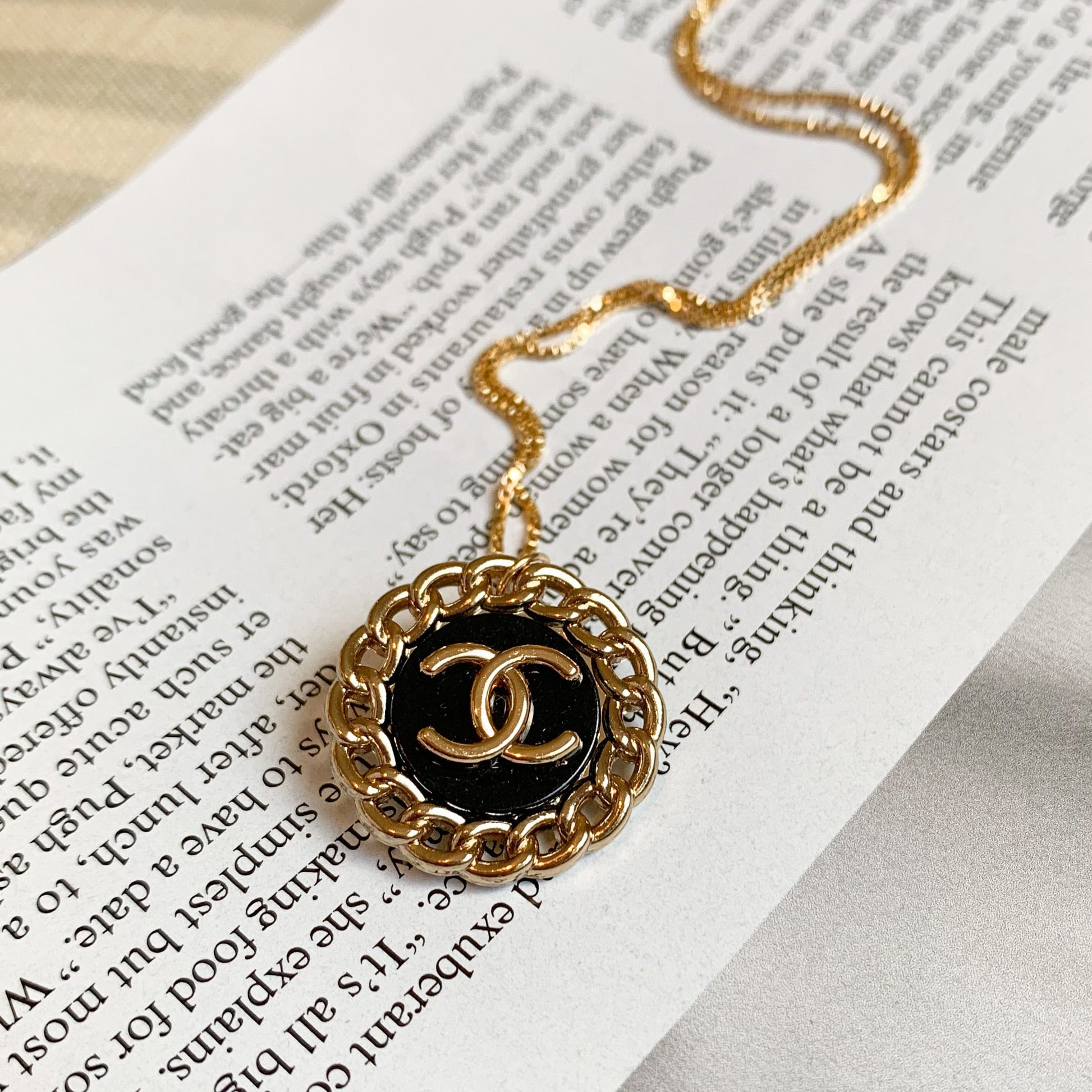 authentic chanel cc necklace vintage